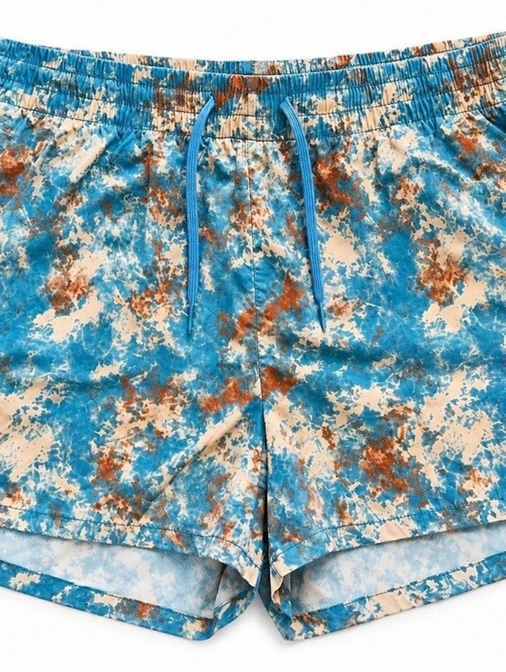 Cotopaxi Abrazo Fly Shorts Abstract Athletic Shorts in Blue & Brown XL Like New